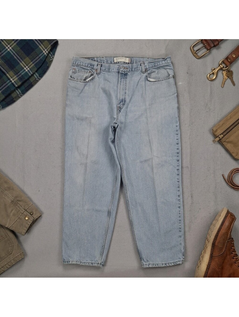 Vintage Levis 560 Comfort Fit Jeans 40x30 Light Wash Baggy Tapered Denim Cotton